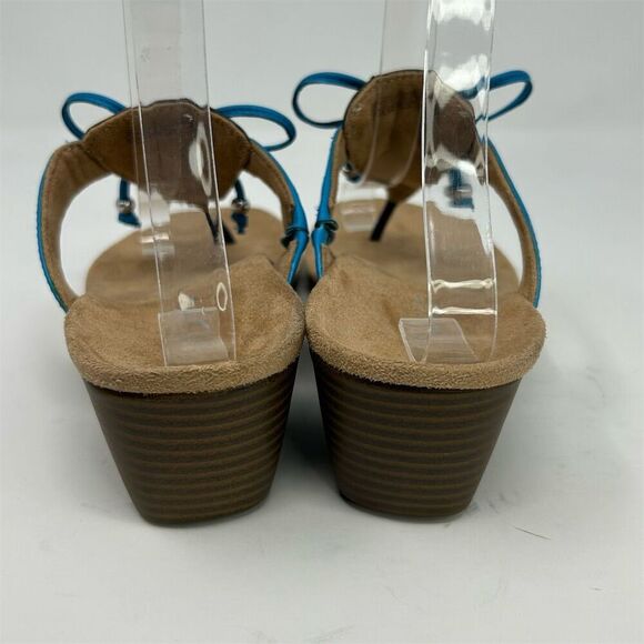 Vionic Women's Della Blue Slip On Wedge Sandals Size 6.5 with Bow Detail Summer - Picture 11 of 12